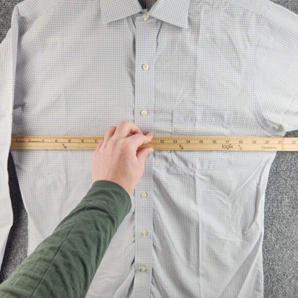 Brooks Brothers Non-Iron 15 2/3 Blue Check Cotton Regent Men Shirt Long Sleeve - Picture 13 of 16